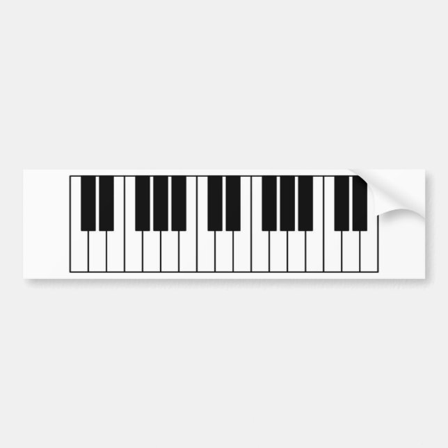 Piano Keys Bumper Sticker (Front)