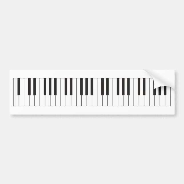Piano Keys Bumper Sticker (Front)