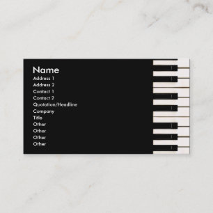 Piano Keys Business Card