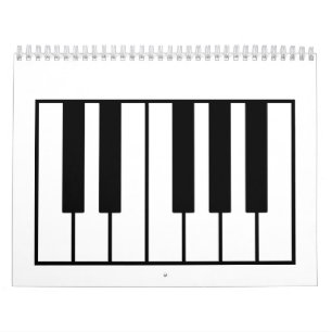 Piano keys calendar