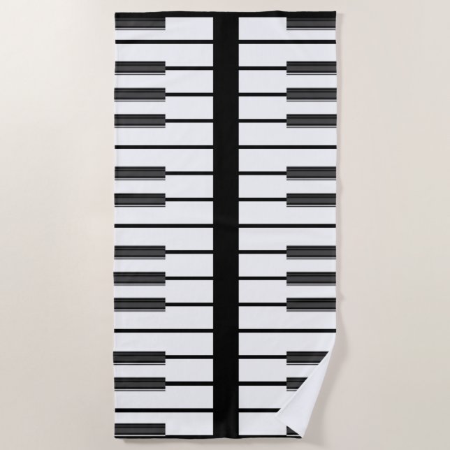Piano keys chords world music chic graphic beach towel (Front)