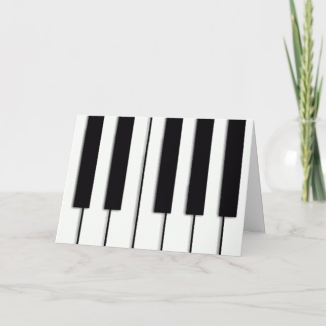 Piano Keys Christmas Card (Front)