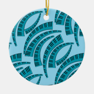 Piano Keys Curved Ceramic Ornament