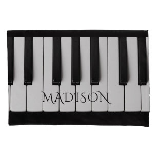 Piano Keys custom name pillowcase