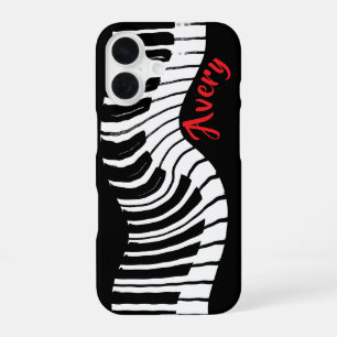  Piano Keys   Distorted   Customizable iPhone 16 Case