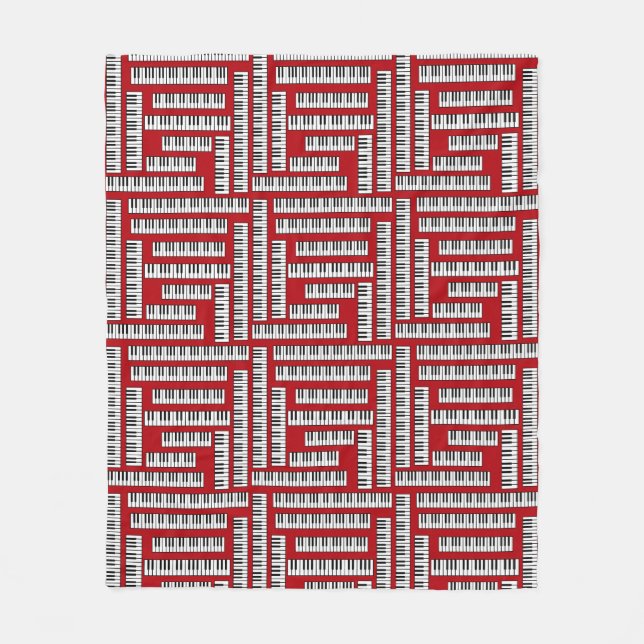 Piano Keys Fleece Blanket (Front)
