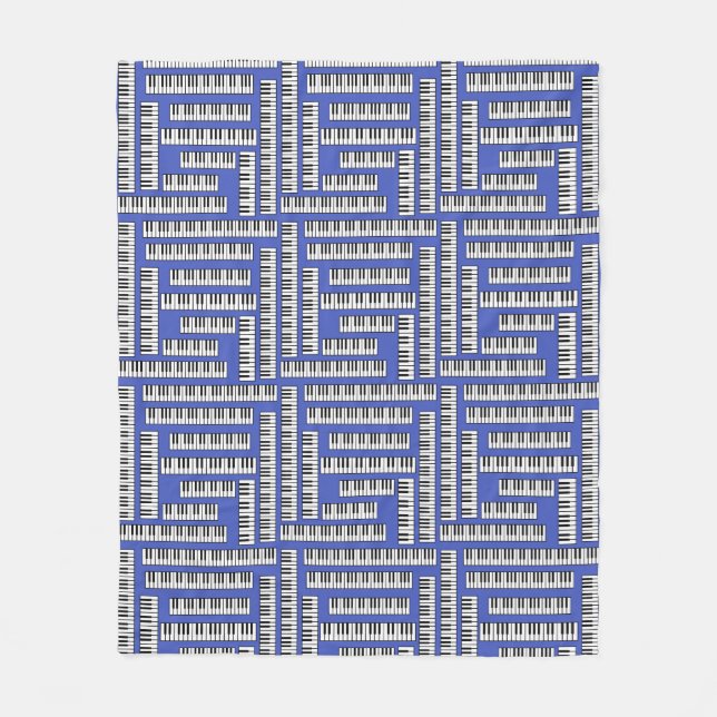Piano Keys Fleece Blanket (Front)
