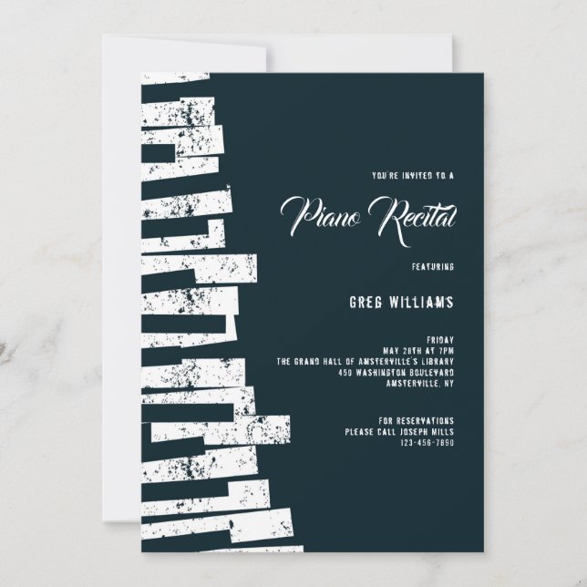 Piano Keys Invitation (Front)