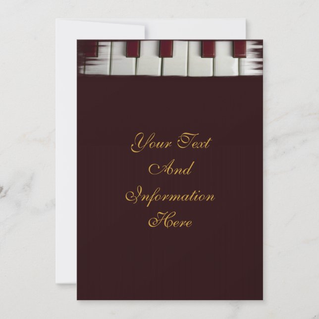 Piano Keys Invitation (Front)