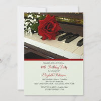 Piano Keys Invitation