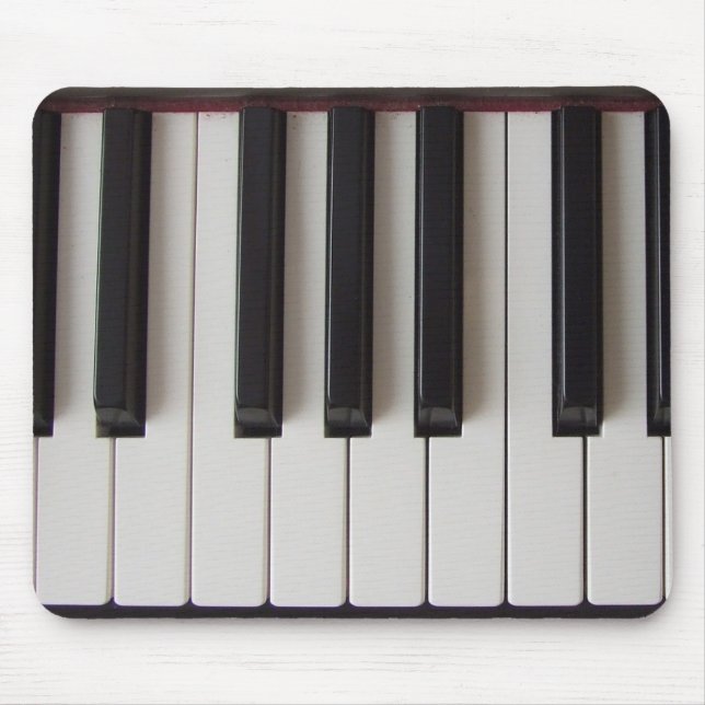 Piano Keys Ivory and Ebony Mouse Pad (Front)