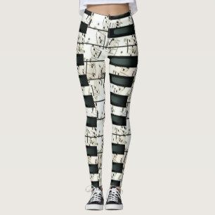 Piano keys  leggings