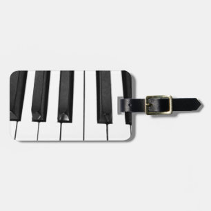 Piano keys luggage tag