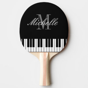 Piano keys monogram table tennis ping pong paddle