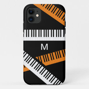 Piano Keys Music Keyboard Modern Monogrammed Case-Mate iPhone Case