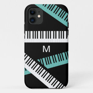 Piano Keys Musical Instrument Modern Monogrammed Case-Mate iPhone Case