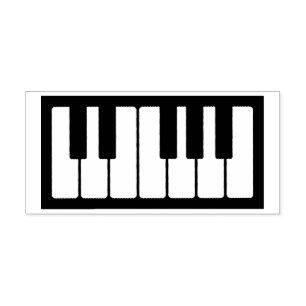 Piano Keys Musician Music Teacher Instrument       Rubber Stamp