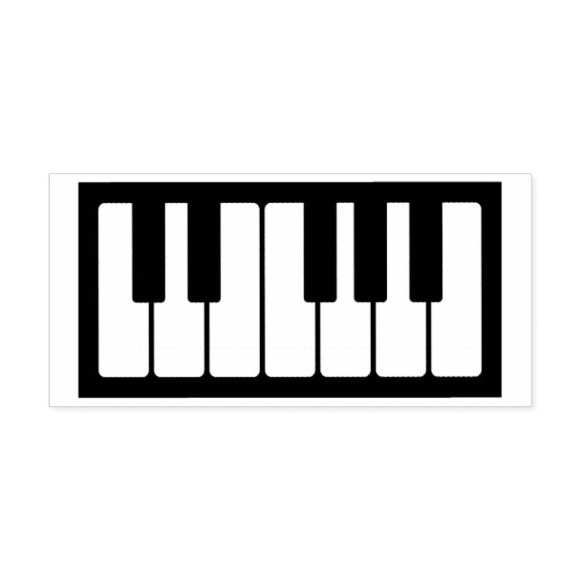 Piano Keys Musician Music Teacher Instrument       Rubber Stamp (Imprint)
