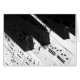 Piano Keys&Notes Blank Greeting/Note Card (Front Horizontal)