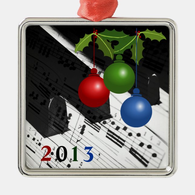 Piano Keys & Notes | Christmas Ornaments (Front)