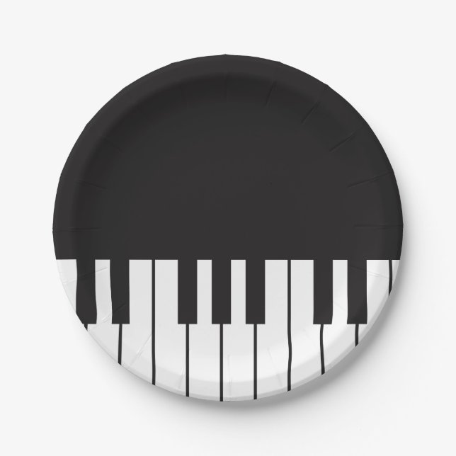 Piano Keys Paper Plates (Front)