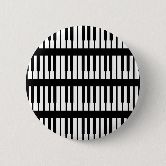 Piano Keys Pattern 6 Cm Round Badge (Front)