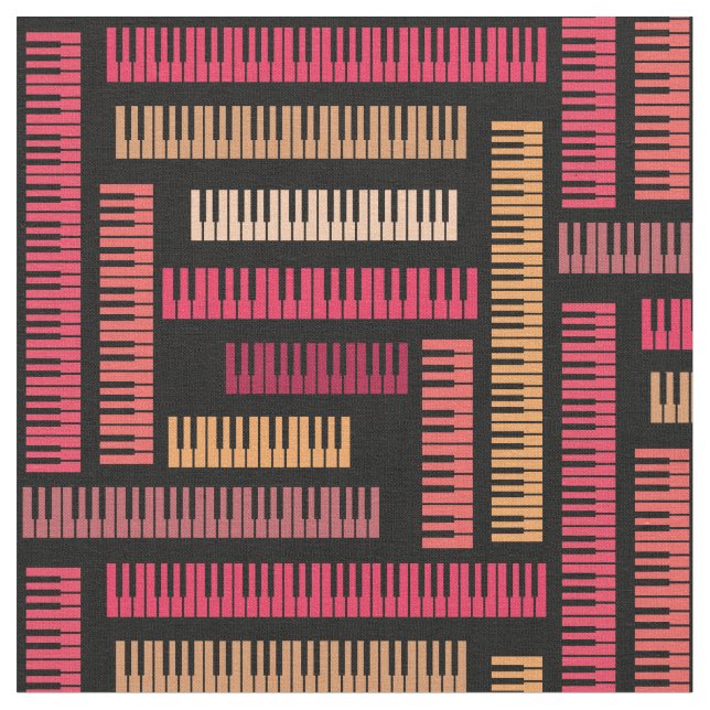 Piano Keys Pattern  Fabric (Close Up)