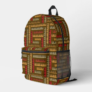 Piano Keys Pattern Printed Backpack