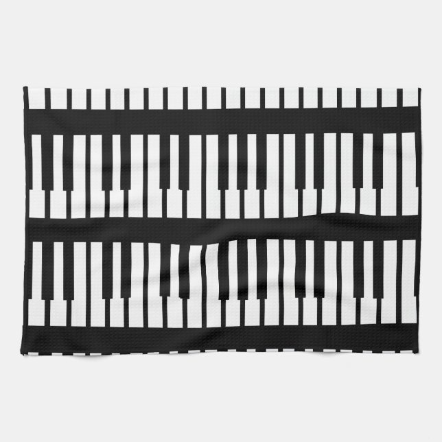 Piano Keys Pattern Tea Towel (Horizontal)