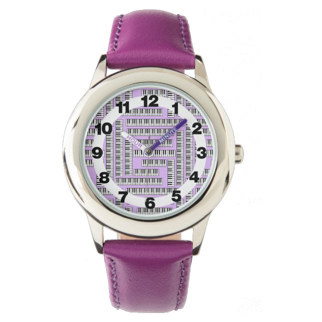 Piano Keys Pattern Watch (Front)