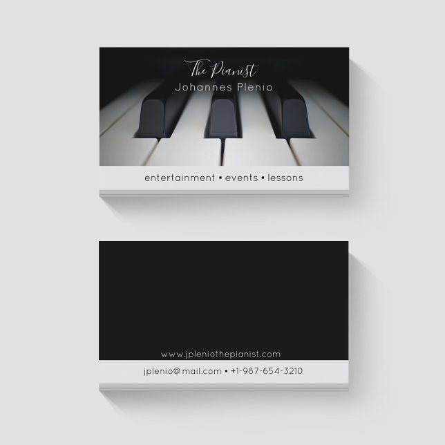 Piano Keys Pianist Business Card (Creator Uploaded)