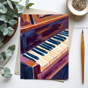 Piano Keys Pianist Painting Postcard