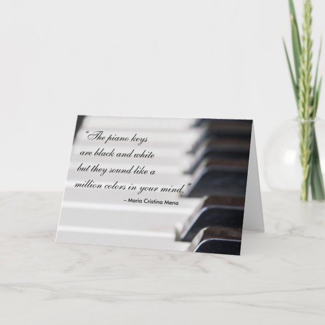 Piano Keys Quote Card (Front)