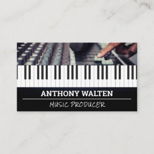 Piano Keys Sound Board Mixer Business Card