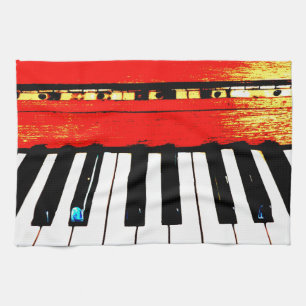 Piano Keys Tea Towel
