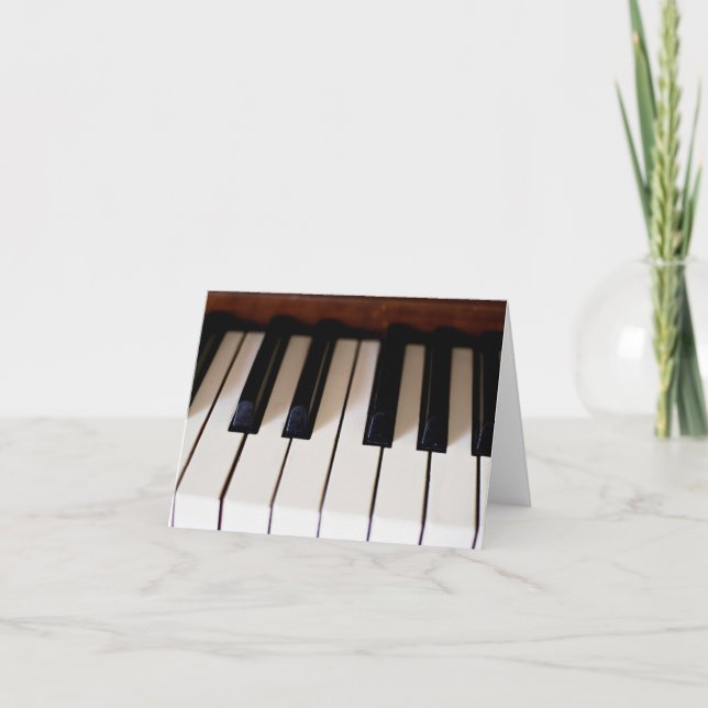 Piano Keys Thank You Card (Front)