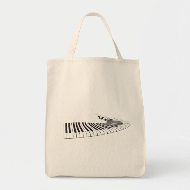 Piano Keys Tote Bag (Front)