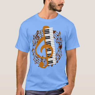 Piano Keys Treble Clef Piano T-Shirt