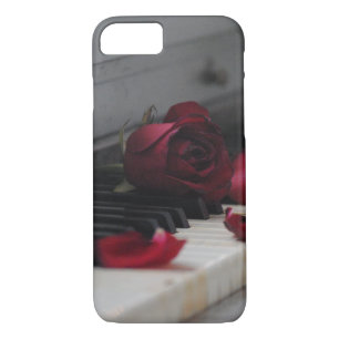 Piano Keys with a Red Rose Case-Mate iPhone Case