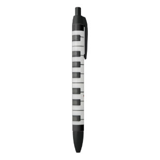 Piano Keys with Ladybugs Black Ink Pen