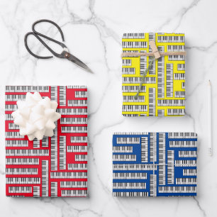 Piano Keys Wrapping Paper Sheet