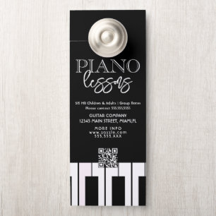 Piano Lessons Adult Children Business Door Hanger