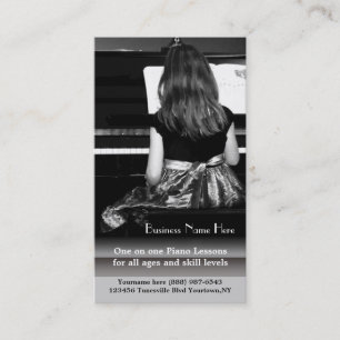 Piano Lessons and Music Teachers Business Card