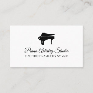 Piano Lessons Instructor Music Studio  Business Ca Card