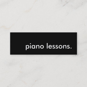 piano lessons. mini business card