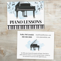 Piano Lessons Music Flyer Postcard
