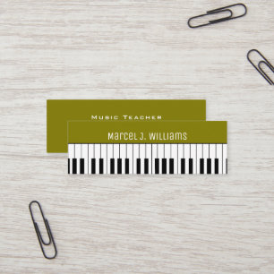 Piano Lessons Olive Music Teacher  Mini Business Card