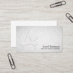 Piano Lessons Textured Look Business Card