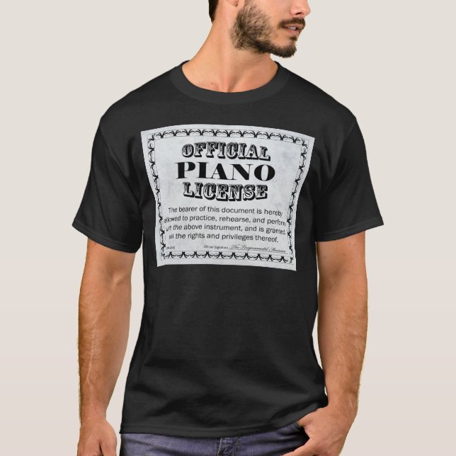 Piano License T-Shirt (Front)