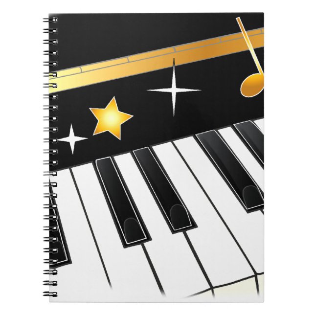 Piano Lover Spiral Notebook (Front)
